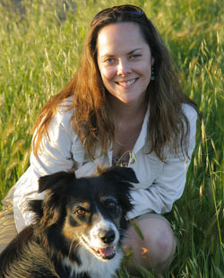 Garnet winemaker Alison Crowe outside in a field